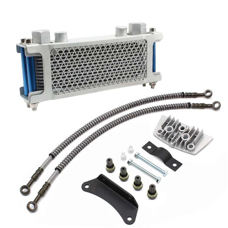Motorcycle Oil Cooling Kit Cooler Radiator Oil Cooler Set Compatible 50cc 70cc 90cc 110cc 125cc 140cc Dirt Bike Monkey Bike Dax Pocket-D | UK