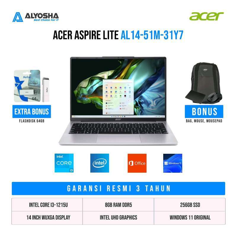 Jual Acer Aspire Lite Al1451m31y7 Di Seller Alyosha Semarang Official