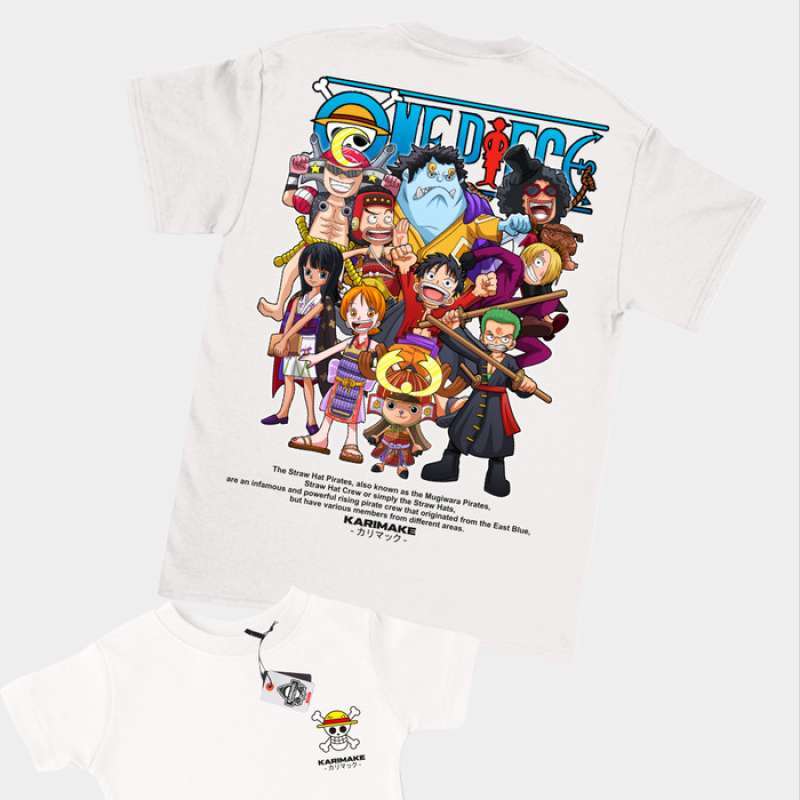 Promo Kaos Baju Anak ONE PIECE NAKAMA MUGIWARA CREW CHIBI Kaos Anime