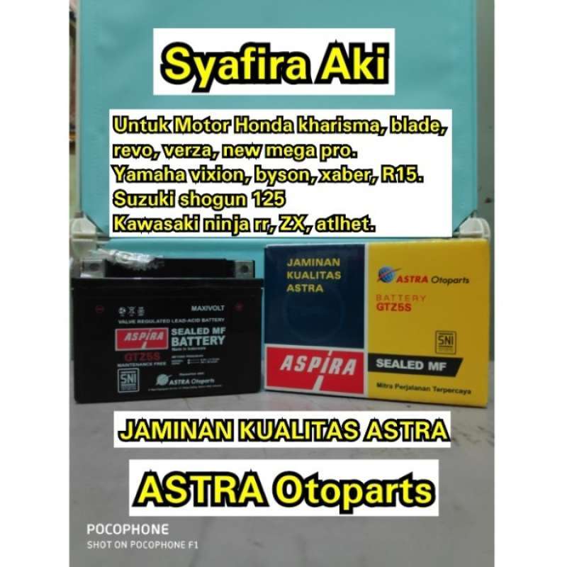 Promo Aki Motor Aspira GTZ5S MF Beat Vario Mio Scoopy 11-GTZ-5SMF