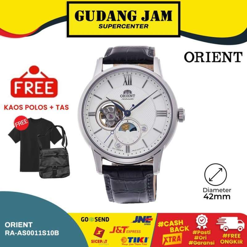 Jual Jam Tangan Pria Orient Ra as0011s10b Open Heart Moon Phase Di Seller Gudang Jam Official Store Braga Kota Bandung Blibli