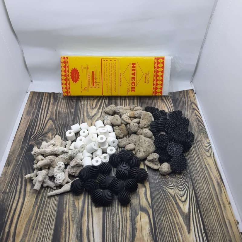 Jual PAKET LENGKAP ISI MEDIA FILTER TALANG AQUARIUM 5 IN 1 PENJERNIH AIR TALANG UK 80CM di