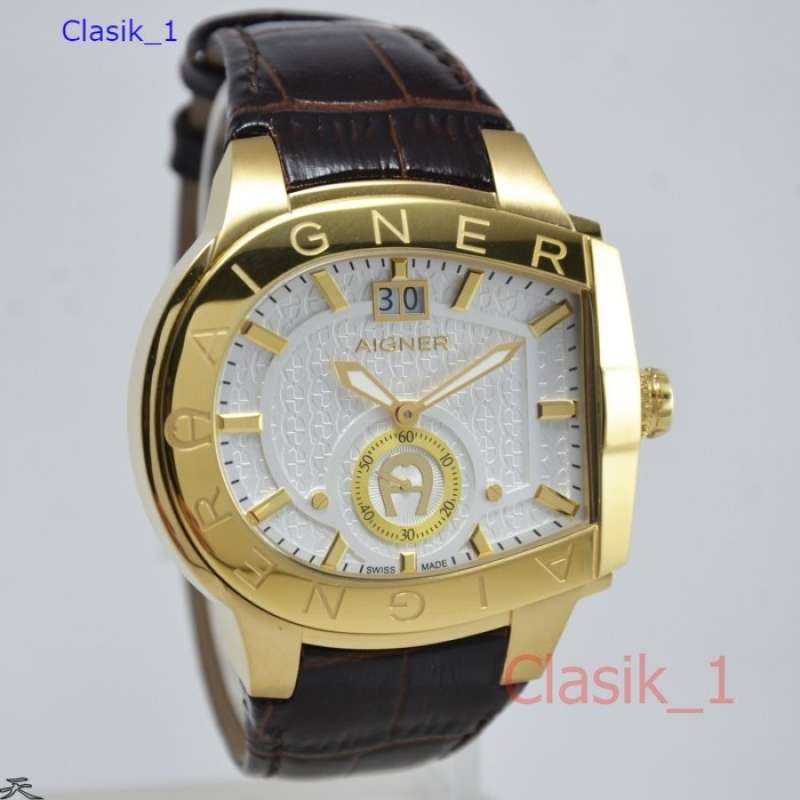 Promo Original 100!! Aigner A15123a Grosseto Jam Tangan Pria Garansi