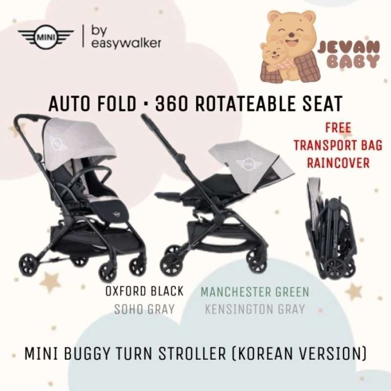 Promo Easywalker Mini Buggy Turn Stroller - Kensington Grey Multicolor ...