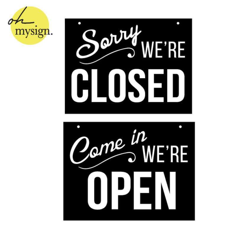 Jual SIGN ACRYLIC OPEN CLOSED PRINTED / SIGNAGE AKRILIK / PAPAN ACRYLIC ...