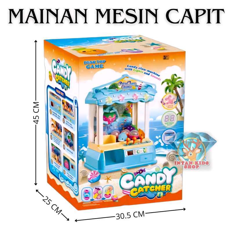 MAINAN ANAK MESIN CAPIT CAS BONEKA CANDY CATCHER CLAW MACHINE CHARGE WS-5361