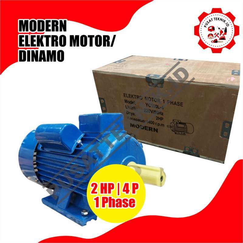 Jual MESIN DINAMO MODERN 4P/1400 RPM 2 HP ELEKTRO MOTOR MODERN 2HP di ...