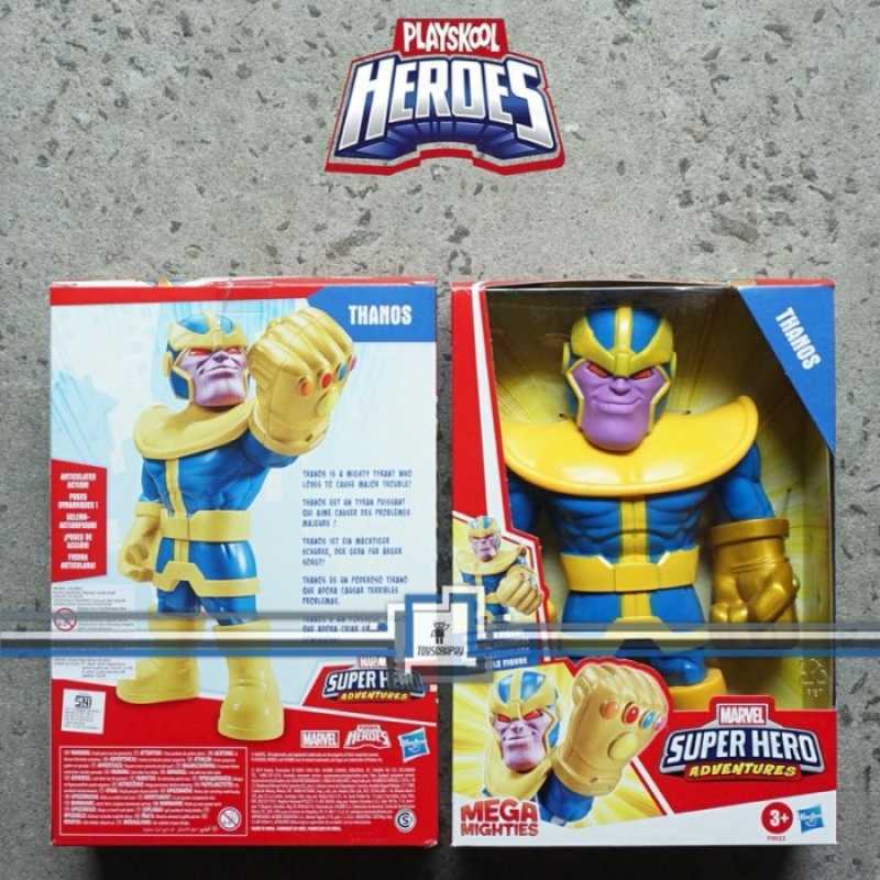 Marvel SHA MEGA Mighties Thanos - Action Figure Grande Per Mani Piccole - Supereroi Marvel Super Hero Adventures