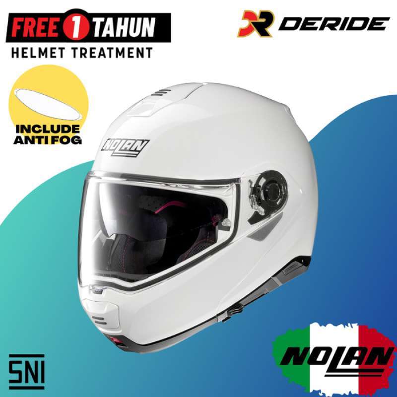 Capacete Nolan N100-5 Classic Branco Articulado - Lançamento 2019
