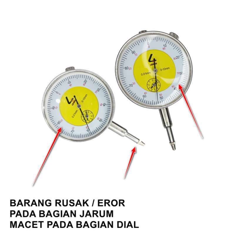 Promo Dial Indicator Dial Gauge Jarum Indikator Ukur Goyangan Dial