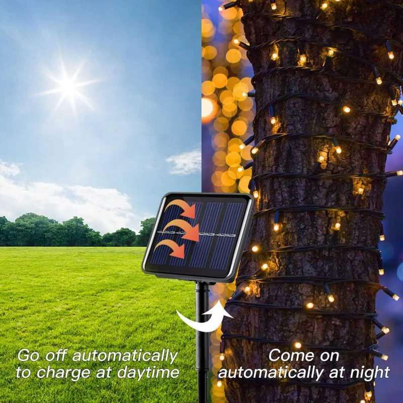 Promo Leclstar Lampu Hias String Lights Dekorasi Taman Solar 12m 100led