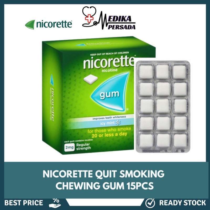 Promo Nicorette Quit Smoking Chewing Gum Strip 15pcs - Permen Pengganti ...
