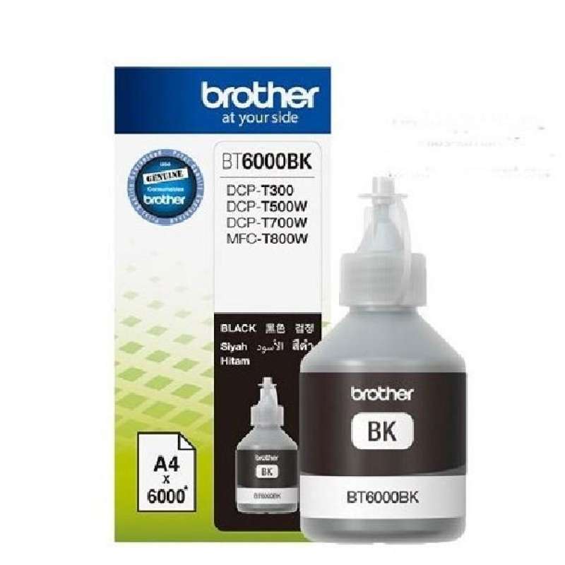 Jual brother black ink cartridge bt 6000bk original di seller ls berkah