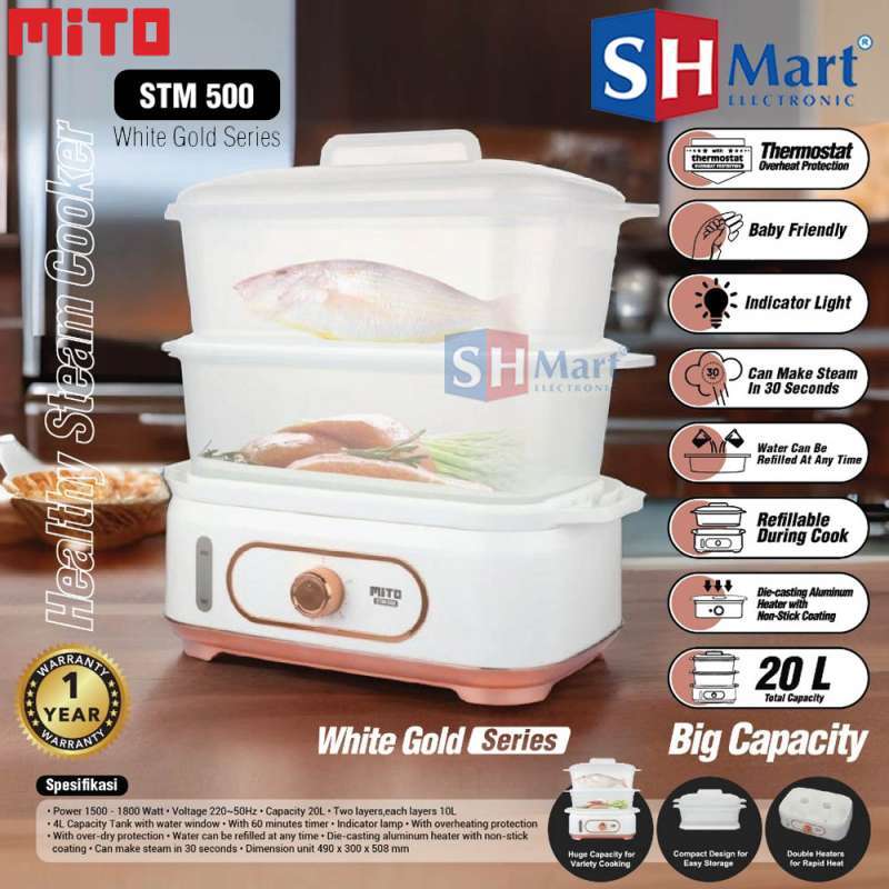 Jual Food Steamer Electric Mito Stm-500 Stm500 Pengukus Makanan
