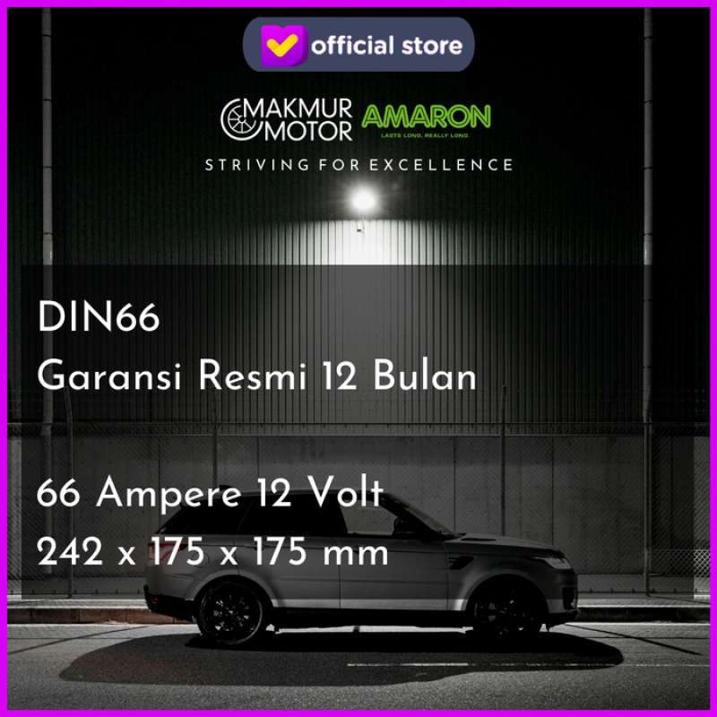 Promo Aki Amaron Hi Life Pro Din 66 Ln2 12 Bulan Terbaik Diskon 6% Di