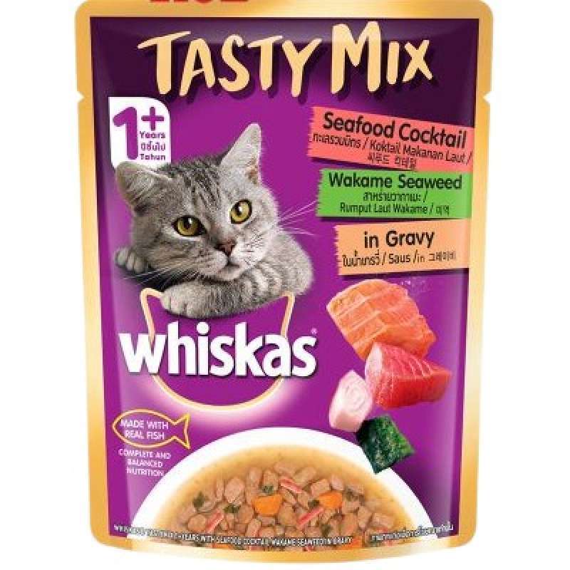 WHISKAS TASTY MIX SEAFOOD COCKTAIL 70GR