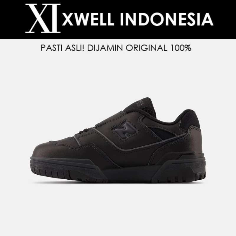 Sepatu Anak New Balance 550 Bungee Lace Black Original PHB550BB
