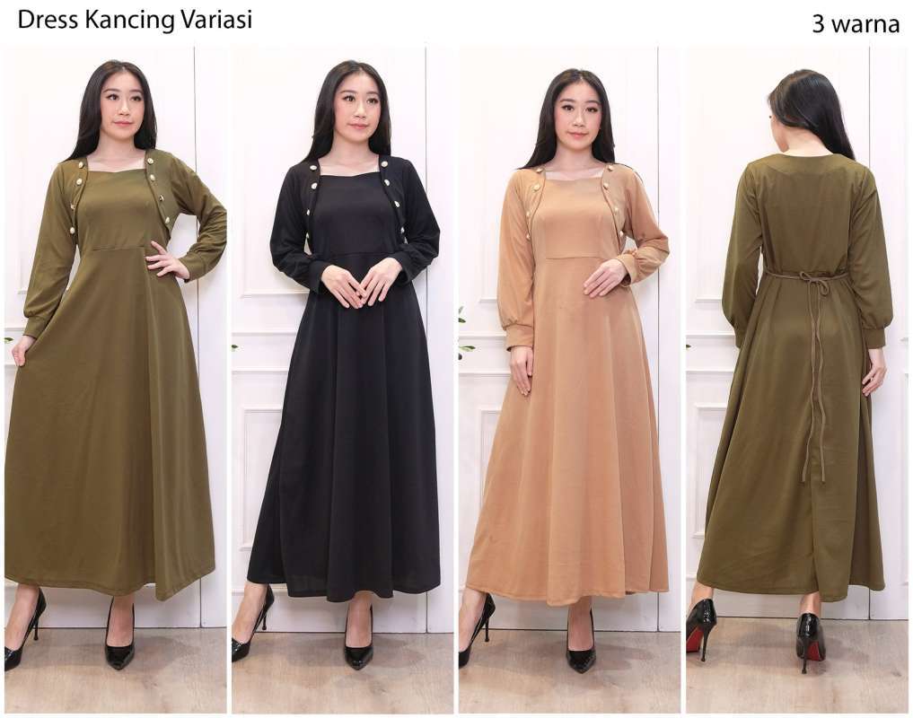 Jual Fm- Longdress / Dress Murah / Maxi Dress / Gamis Polos - Longdress  Kimy Di Seller Femmeshopa Shop - Krendang Tengah 1 No 16 Rt 07 Rw 02 Pintu  Abu Silver - Kota Jakarta Barat | Blibli