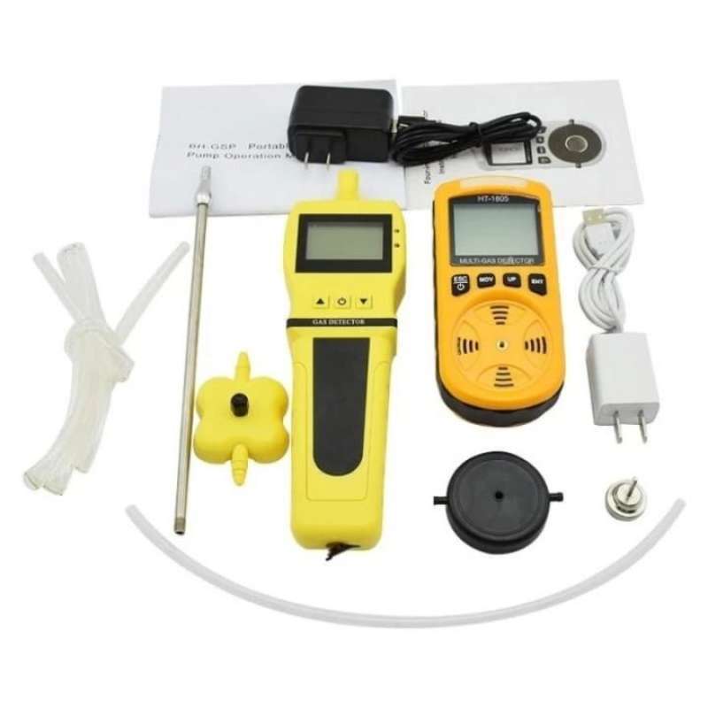 Jual 4 In 1 Multi Gas Detector 02 H2s Co Combustible With Gas Sampler ...