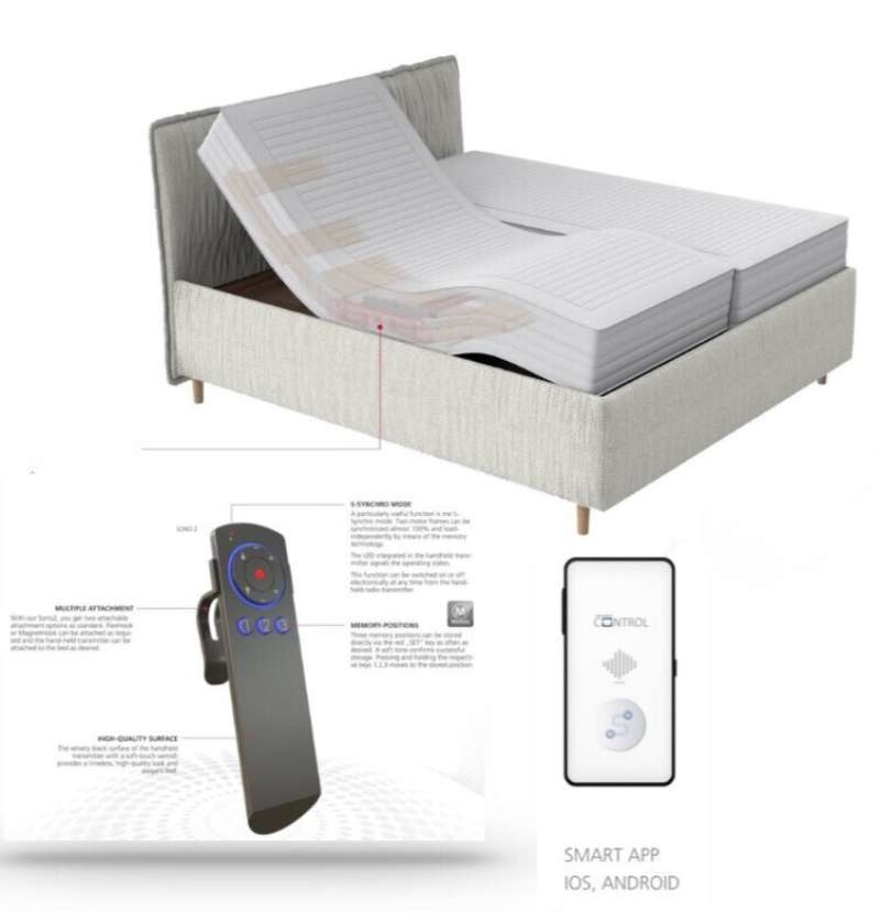Dunlopillo Motion Adjustable Bed 100% natural latex