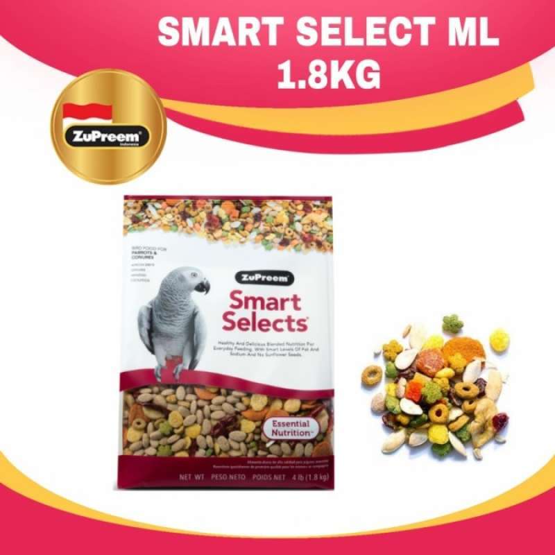 Promo Zupreem Smart Select 1.8kg Big Bag Biji Bijian Parrot Diskon 33