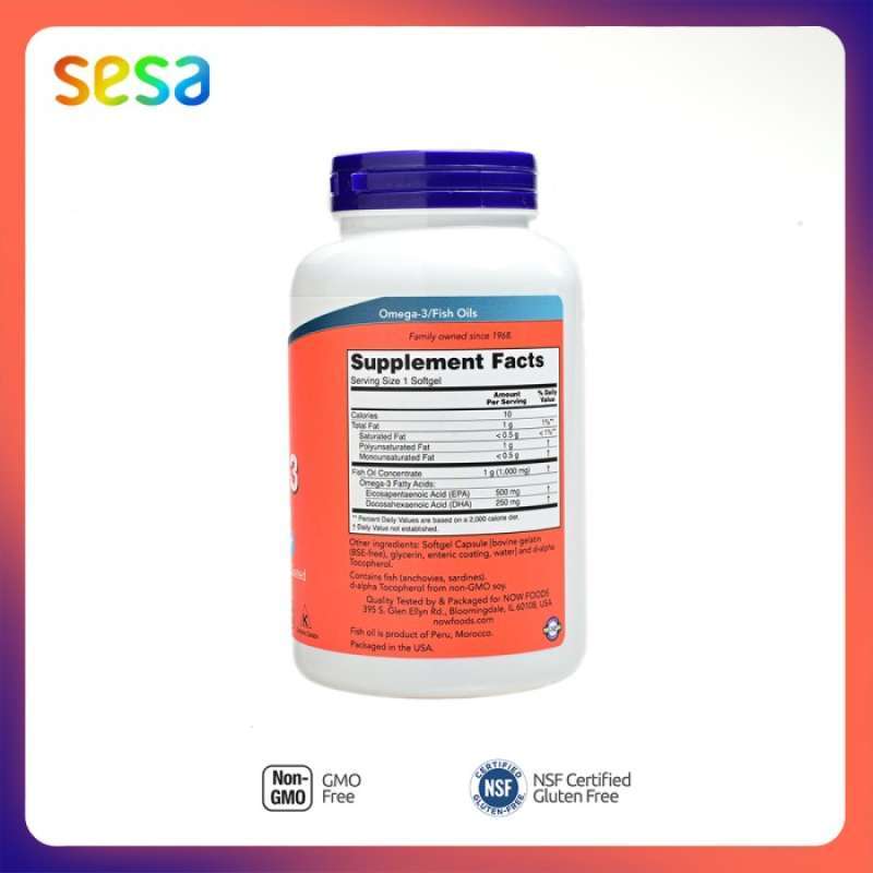 Promo Now Ultra Omega 3 500 Epa/250 Dha 180 Softgels Diskon 33% Di ...