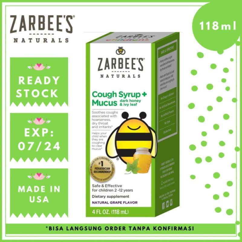 Promo Zarbee's Zarbees Cough Syrup + Mucus Obat Batuk Anak 212thn