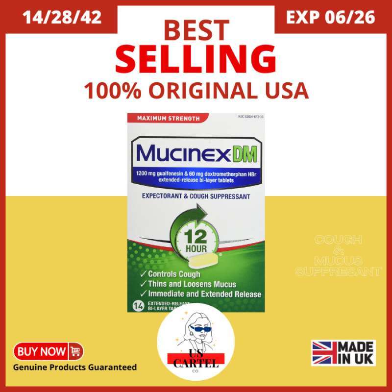 Promo Mucinex Dm Maximum Strength Expectorant And Cough Suppressant 14 ...
