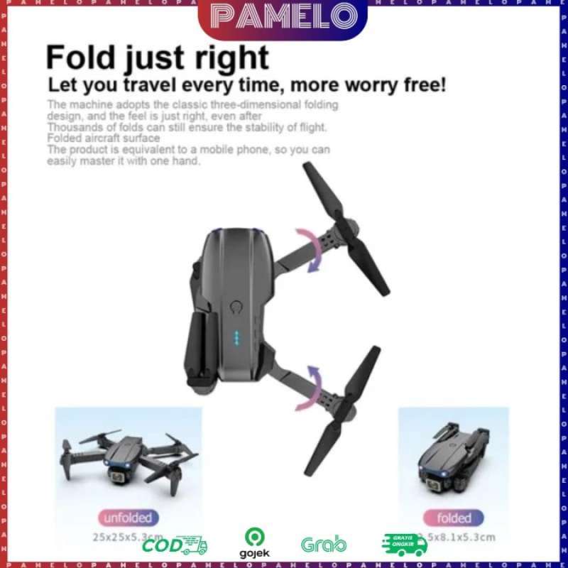 Jual Rc Drone E99 Pro Dual Kamera Wifi Fpv Quadcopter Foldable Hd 4k ...