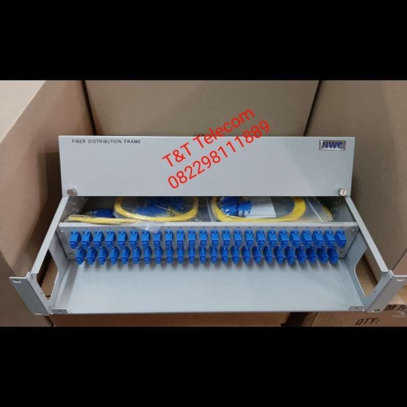 Promo Nwc Otb Odf Rack 24 Core Full Set Sc/upc Singlemode Fiber Optik ...