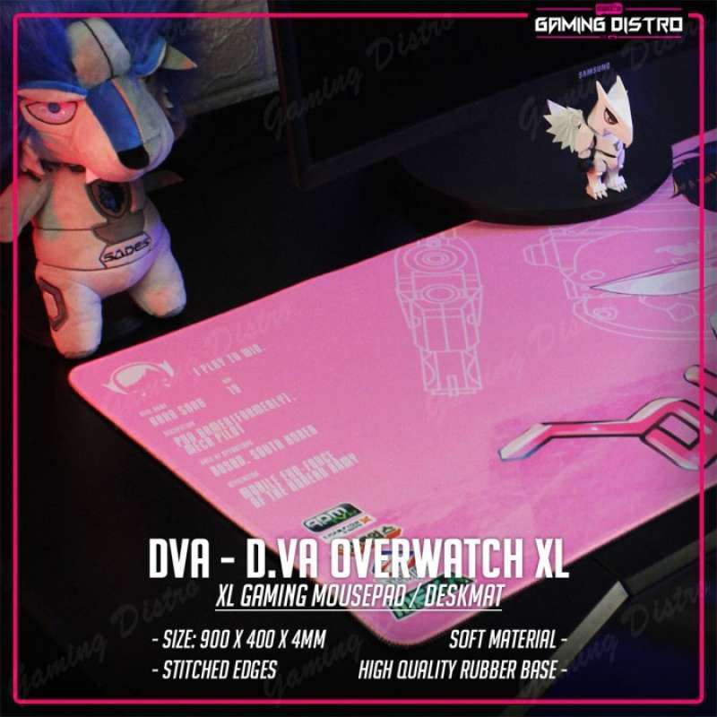 Promo 100 Produk Ori Dva D.va Overwatch Xl Gaming Mousepad Deskmat