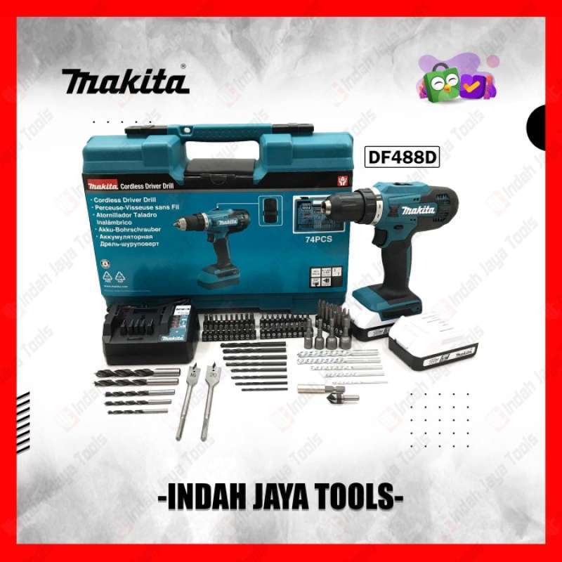 Promo Makita Df488d Mesin Bor Cordless Baterai Besi Kayu Driver Drill ...