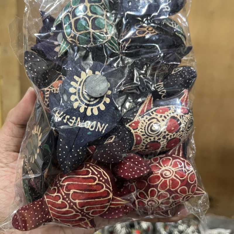 Jual Kulkas Kura Kura Penyu Kayu Batik Souvenir Khas Jogja