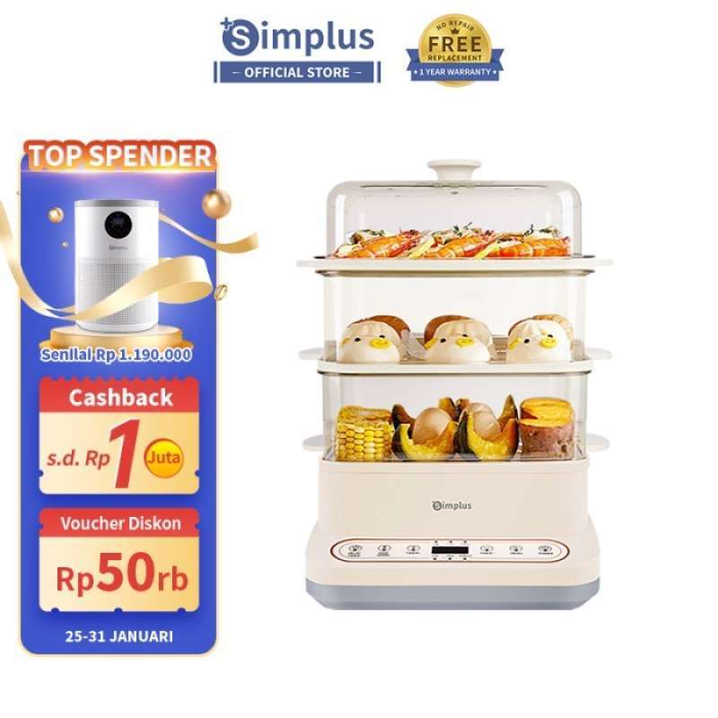 Jual Asli Simplus Electric Cooker 12l Food Steamer Kukusan Listrik 3
