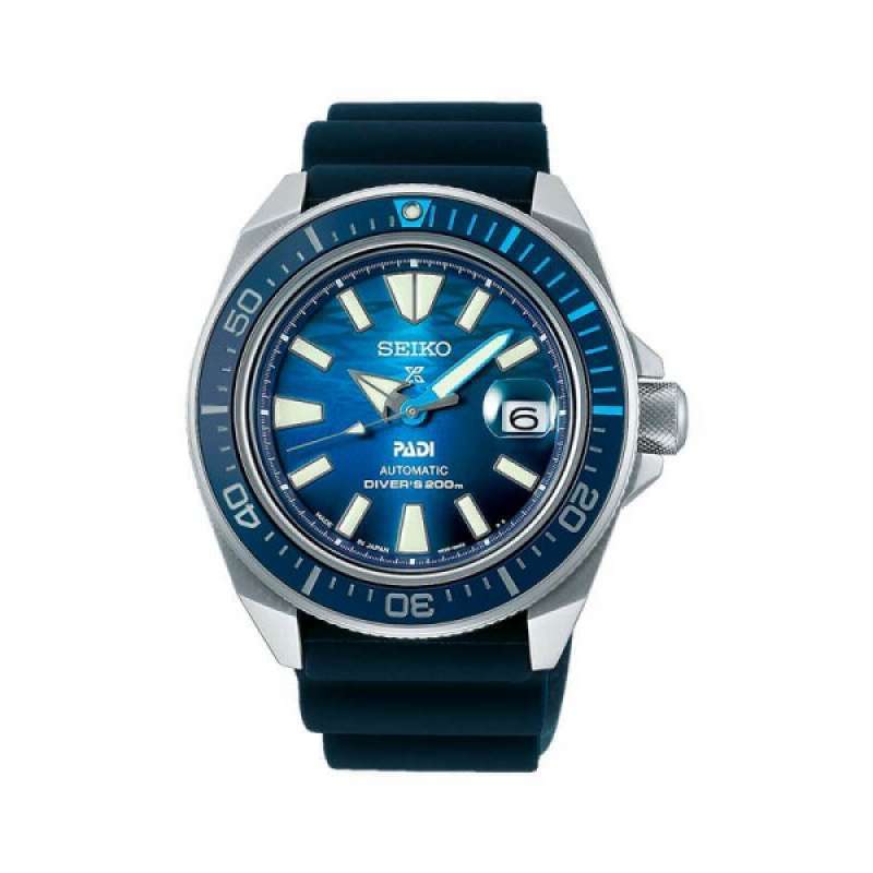 Jam Tangan Seiko Prospex King Samurai Great Blue Pria 100 Original Blue Rubber SRPJ93 K1