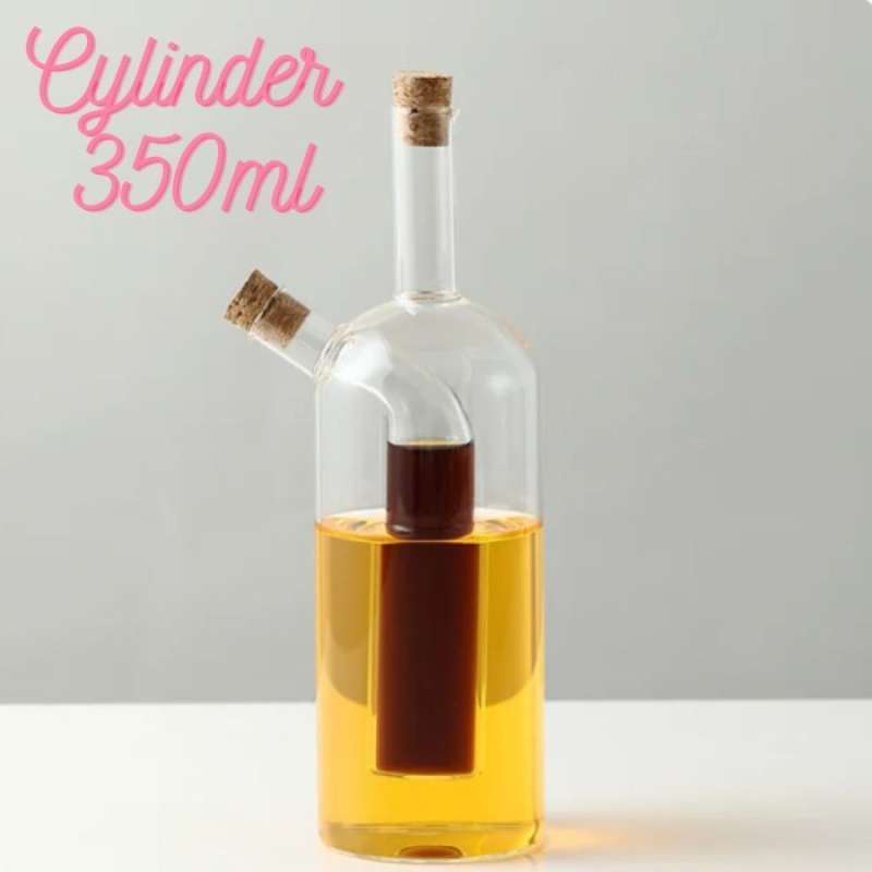 Jual Glass Olive Oil Bottle Cruet 2 In 1 Oil And Vinegar Holder Unik