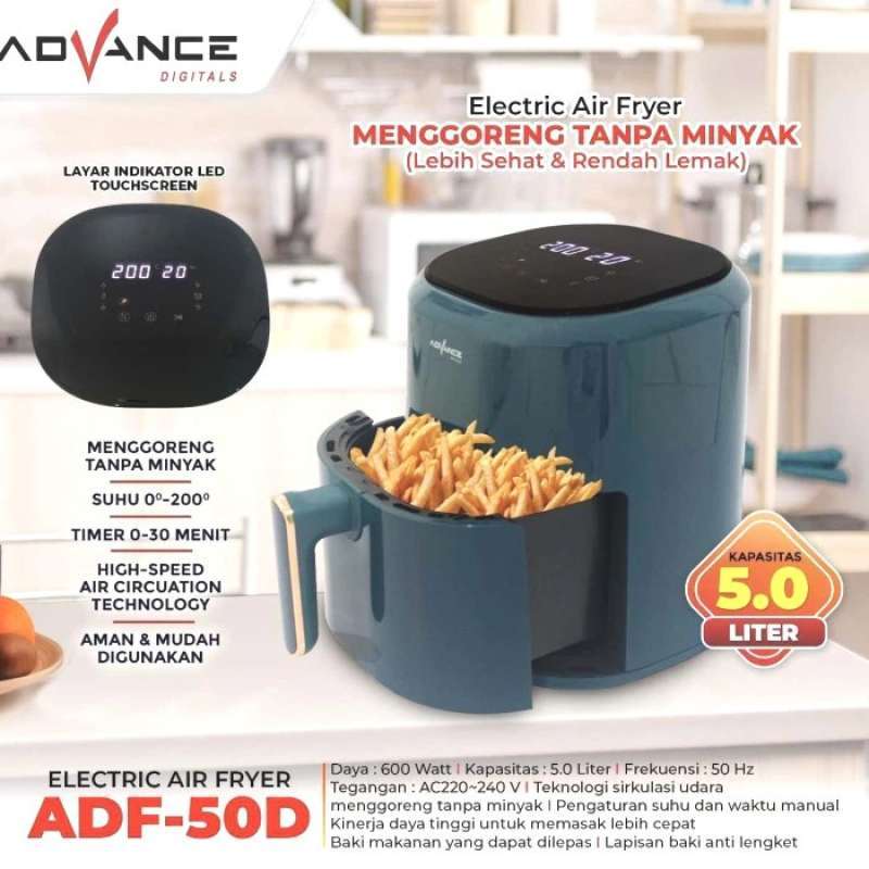 Jual Low Watt Airfryer Mirip Philips Air Fryer Electric Advance Adf 50d