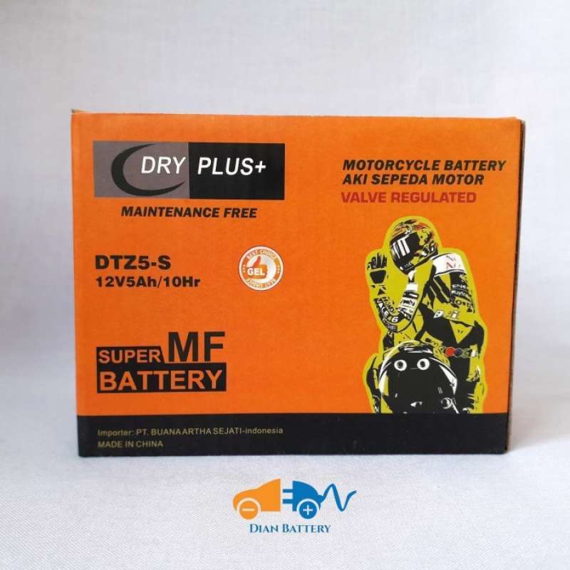 Promo Aki Kering Motor Honda Karisma Dryplus Gtz5s Mf (5ah) Diskon 23%