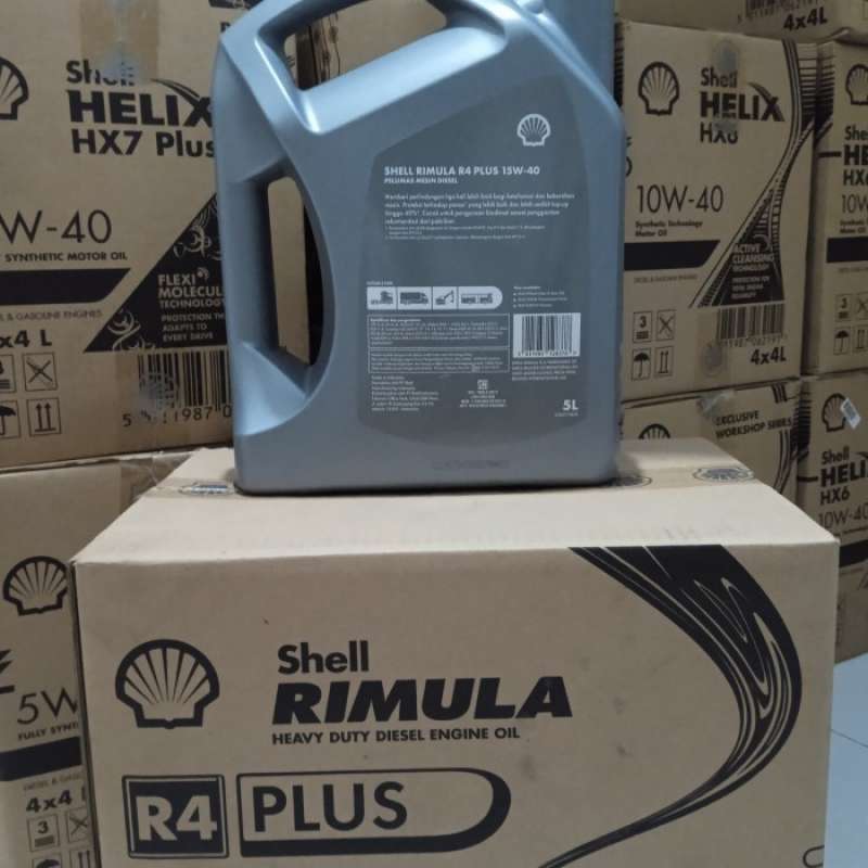 Promo Shell Rimula R4 Plus 15w-40 Kemasan Dus Isi 3 Galon Diskon 33% Di ...