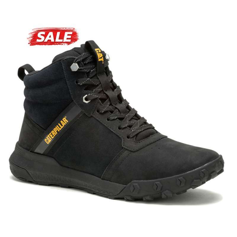 CATERPILLAR SEPATU SNEAKER BOOT CASUAL PRIA ORIGINAL ASLI ORI SNEAKERS BOOTS KASUAL KETS ALL FULL BLACK HITAM POLOS CAT 08