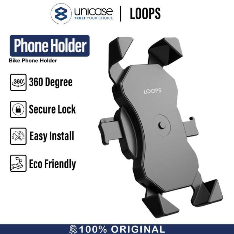 Loops Bike Phone Holder H01 - Black (Garansi TAM 12 Bulan)