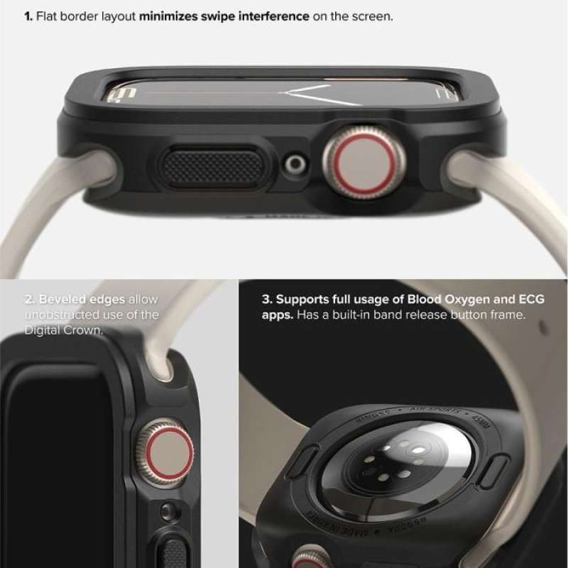 Case Apple Watch 9/8/7/SE 2 45/44/41/40mm Ringke Air Sport Soft Casing