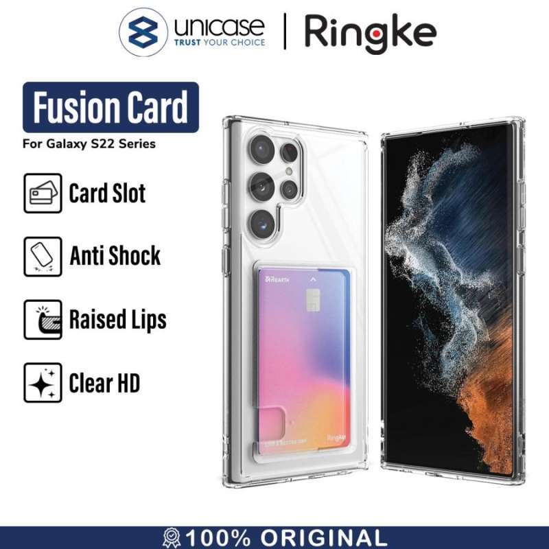 Case Samsung Galaxy S22 Ultra Plus 5G Ringke Fusion Card Clear Casing
