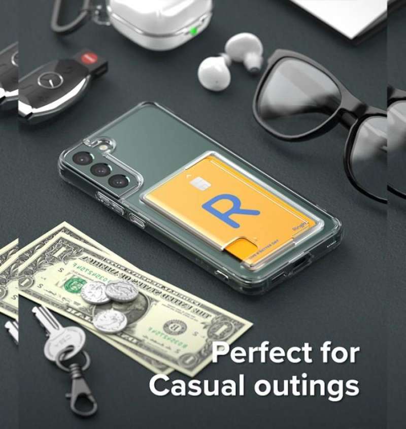 Case Samsung Galaxy S22 Ultra Plus 5G Ringke Fusion Card Clear Casing