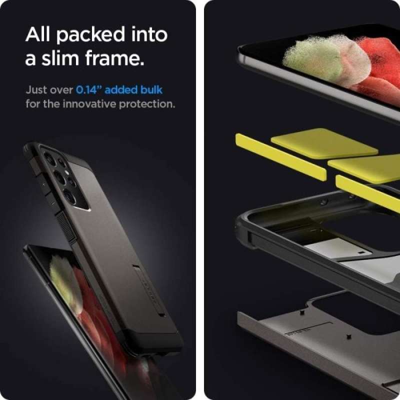 Promo Case Samsung Galaxy S21 Ultra Plus Spigen Tough Armor Stand