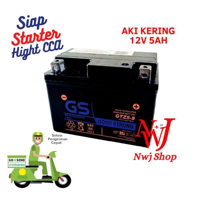 Promo Aki Motor Honda Cs1 Gtz5s Gs Y Accu Kering Diskon 23% Di Seller