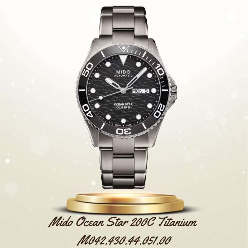 Mido Ocean Star 200C Titanium Jam Tangan Pria Original