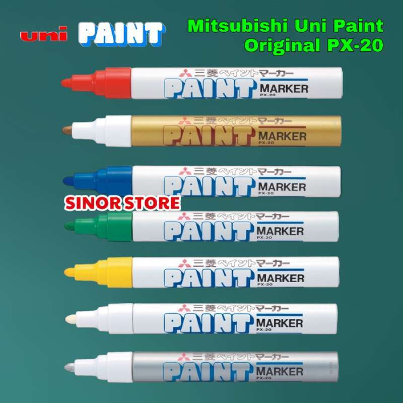 Uni-Paint 63605 PX-20 Oil-Based Paint Marker | Medium Line, Yellow Ink, 3-Pack