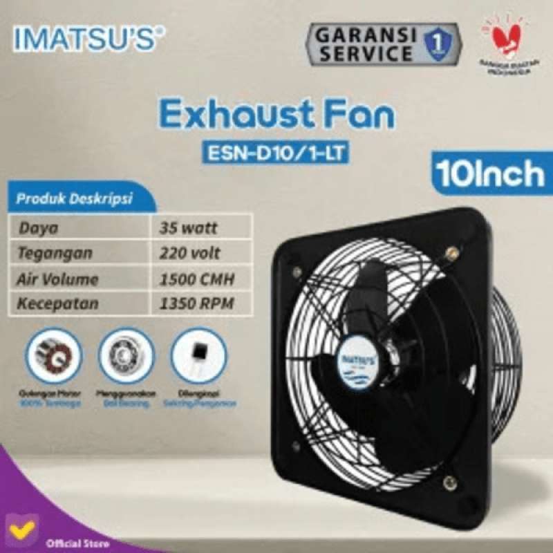 IMATSU'S Exhaust Fan 10 inch ESN-D10/1-LT Kipas Eksos Dinding