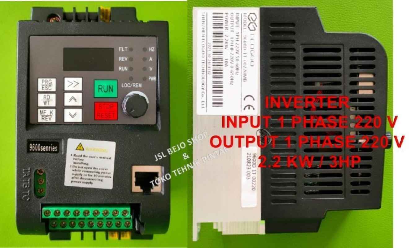 Jual Vfd At2 Inverter Input 1 Ph 220v Output 1 Ph 220 V For Motor 1ph ...
